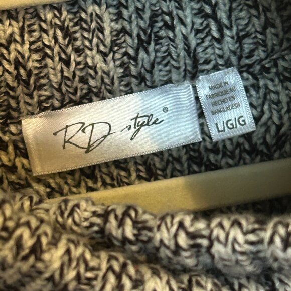 Stitch Fix Exclusive RD Style sleeved drape sweater with leather neck strap, new - Picture 2 of 5